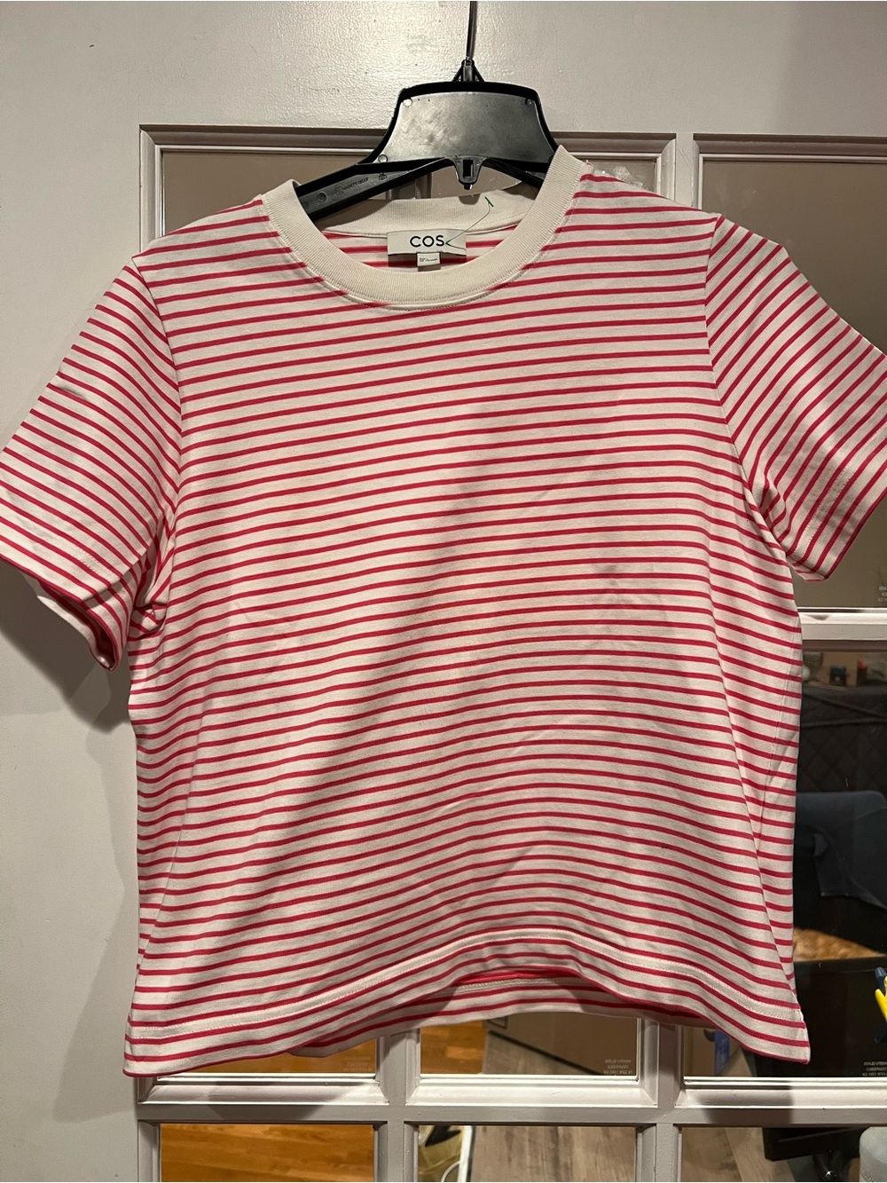 COS Red & White Striped Short-Sleeve Tee